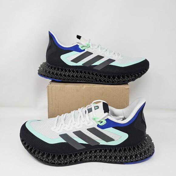 Adidas 4DFWD 2 White Black Blue Retro Running Light HP7668 US Mens 12 NWOB - Picture 1 of 9